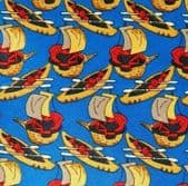 John Cooper boat tie pure silk canoe rowing sailing bright and cheerful novelty